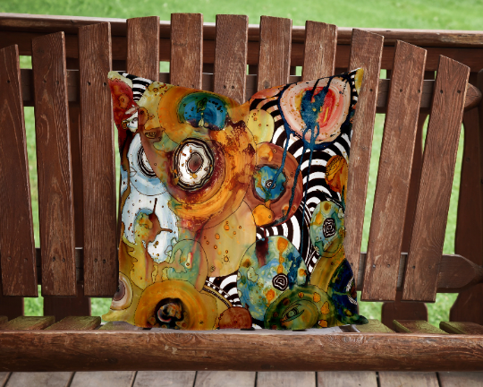 Outdoor Pillow Cushion &quot;Energy Abstract&quot;