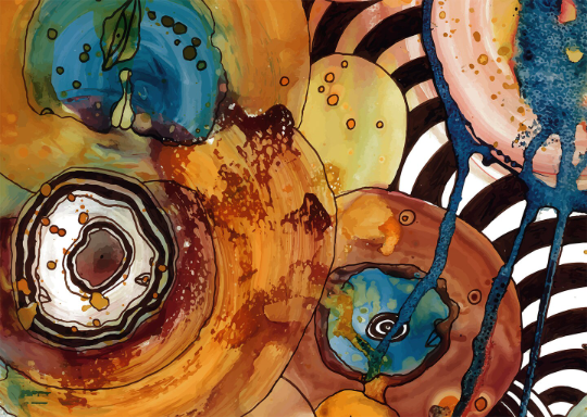 Outdoor Pillow Cushion &quot;Energy Abstract&quot;