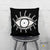 'EYE SEE YOU 01' in black REVERSIBLE Suede Pillow (2 PILLOWS IN ONE!)
