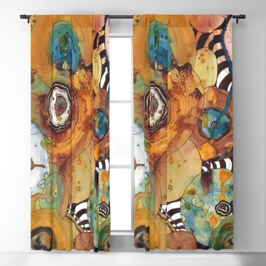 Window Curtains &quot;Energy Abstract&quot;