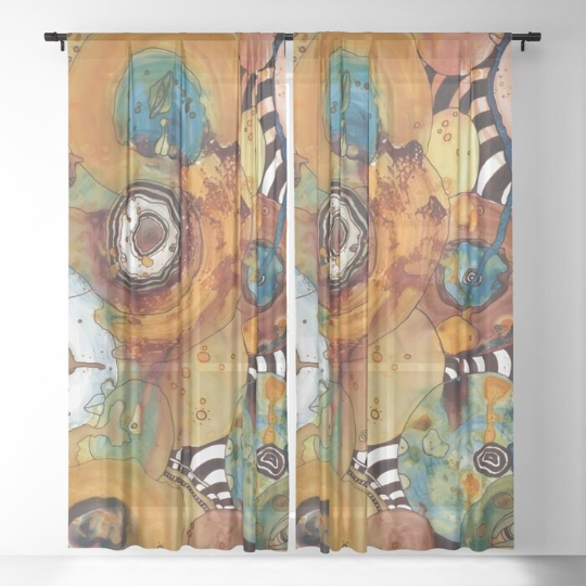 Window Curtains &quot;Energy Abstract&quot;