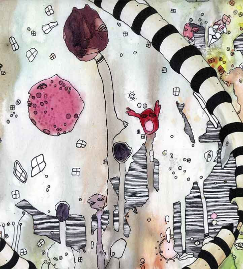 Outdoor Pillow Cushion &quot;Female Hello&quot;