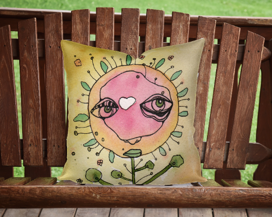 Outdoor Pillow Cushion "Floral Sister"