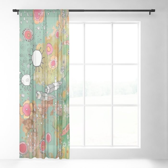 Window Curtains &quot;Feathers, Flowers, Showers 02&quot;