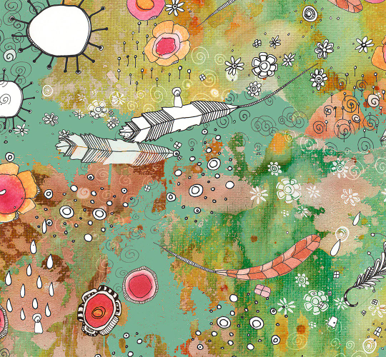 Window Curtains &quot;Feathers, Flowers, Showers&quot;