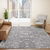 Area Rug 'Grey Birds of a Flower'