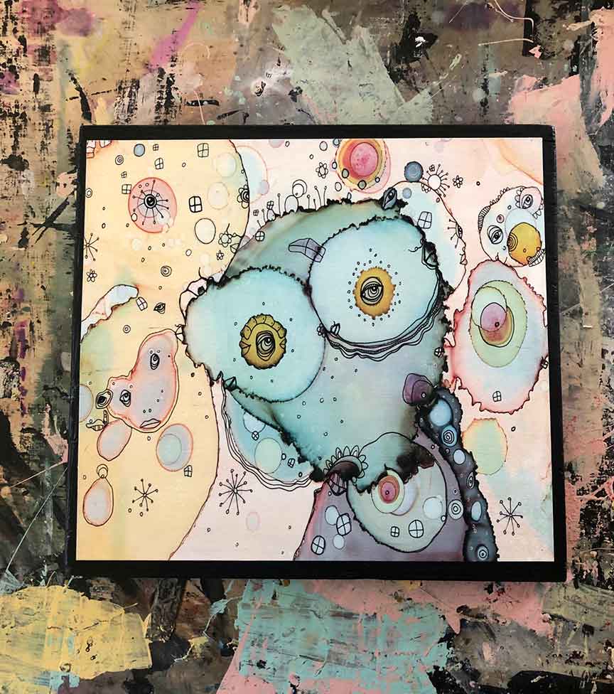 Handmade Wood Block Artist Print 'I See You'