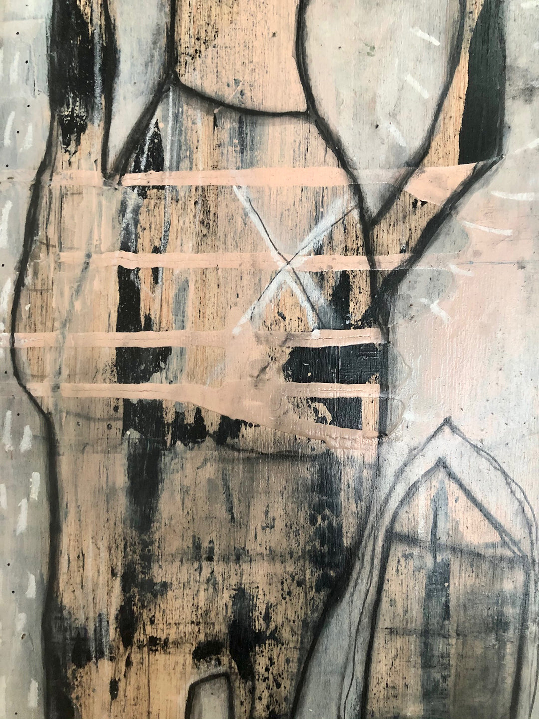 Original Mixed Media Fine Art on Wood &#39;He flew away&#39;