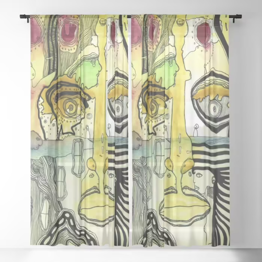 Window Curtains &quot;Half Full&quot;