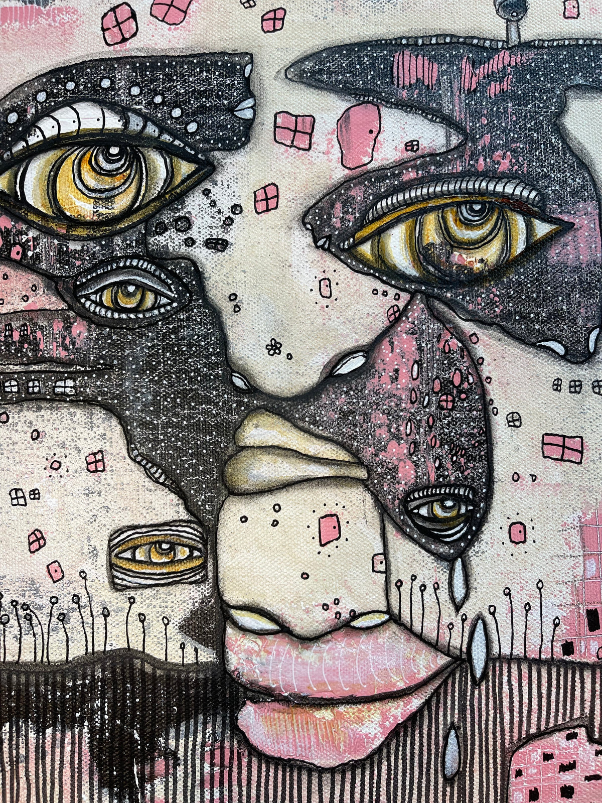 Original Fine Art on Canvas &#39;Patched Heart&#39;