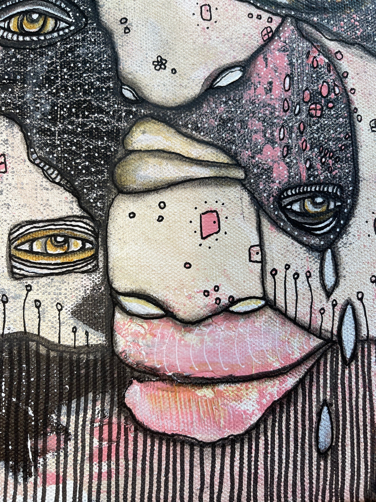 Original Fine Art on Canvas &#39;Patched Heart&#39;