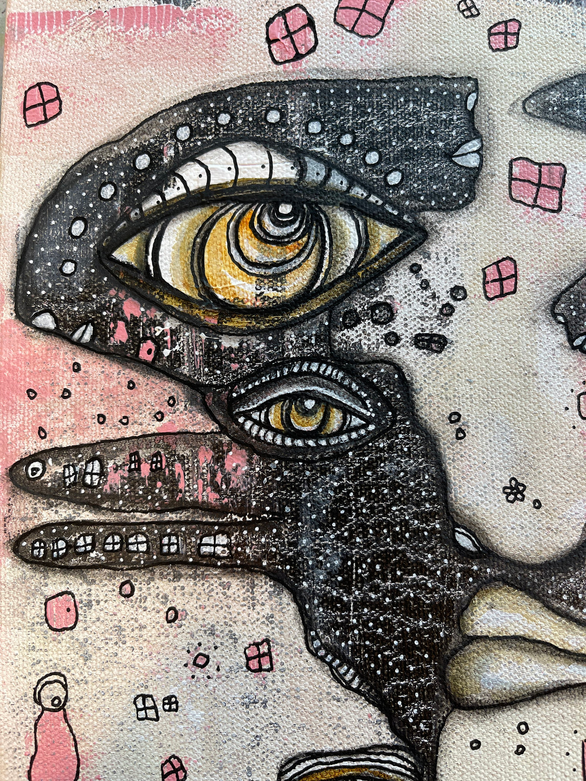 Original Fine Art on Canvas &#39;Patched Heart&#39;