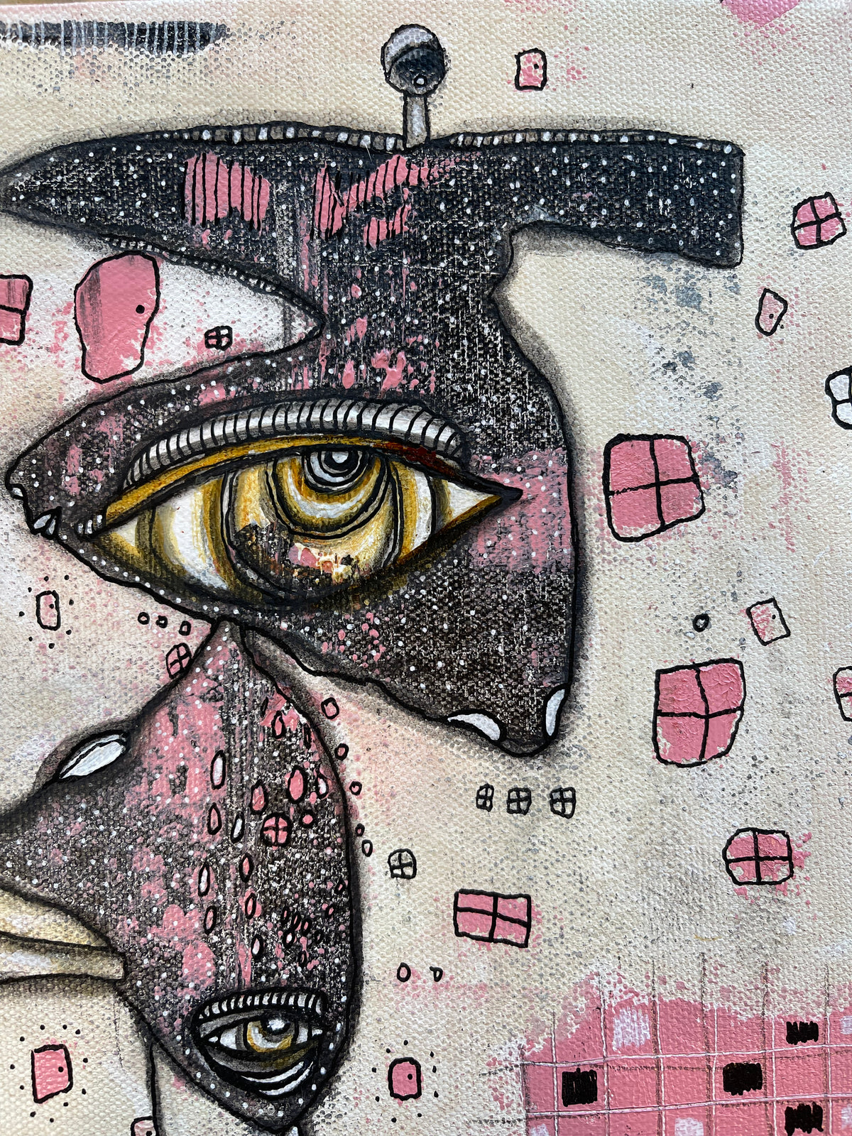 Original Fine Art on Canvas &#39;Patched Heart&#39;