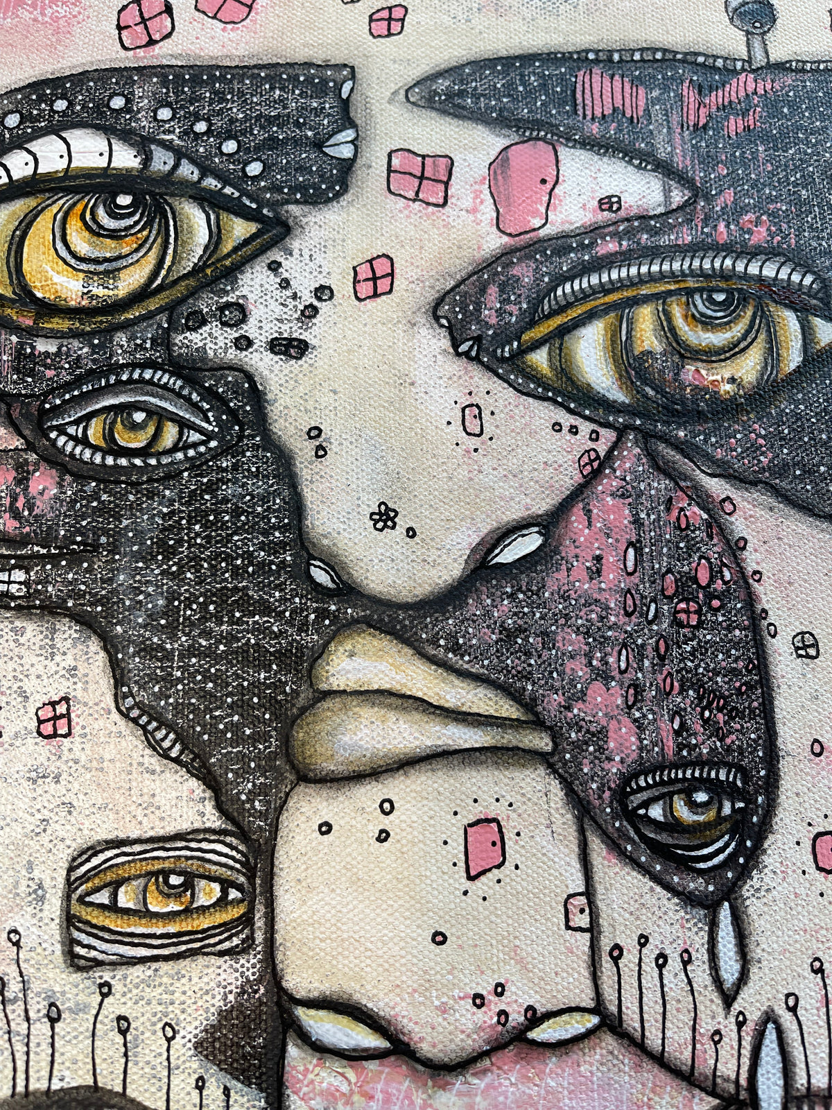 Original Fine Art on Canvas &#39;Patched Heart&#39;