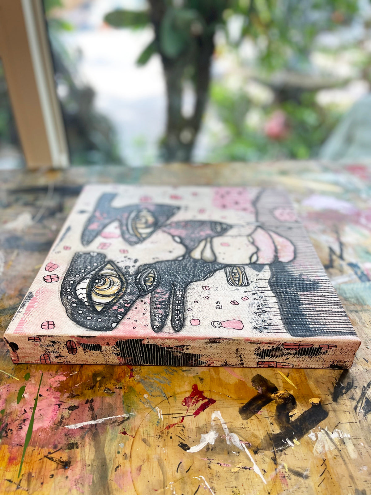 Original Fine Art on Canvas &#39;Patched Heart&#39;