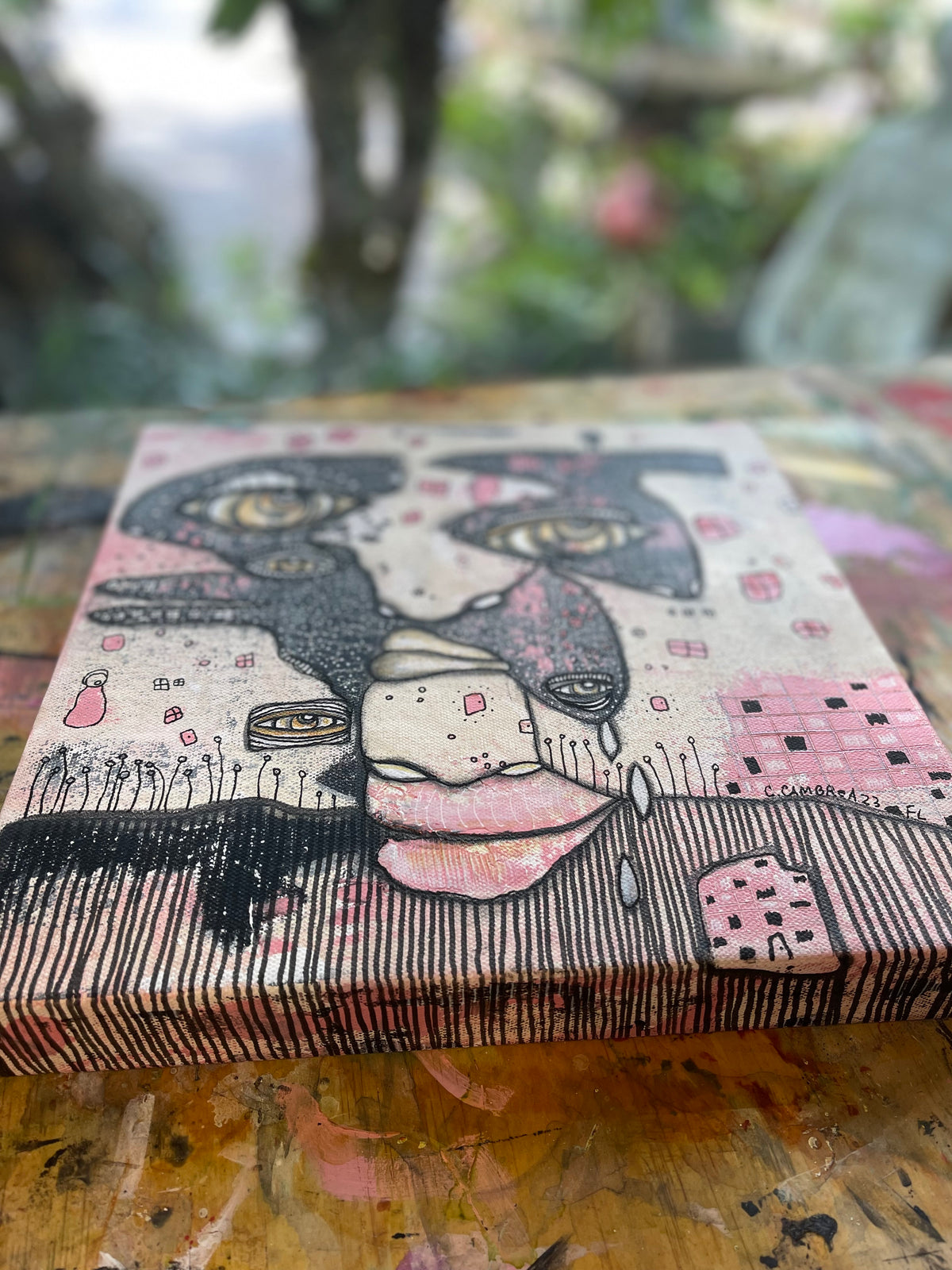 Original Fine Art on Canvas &#39;Patched Heart&#39;