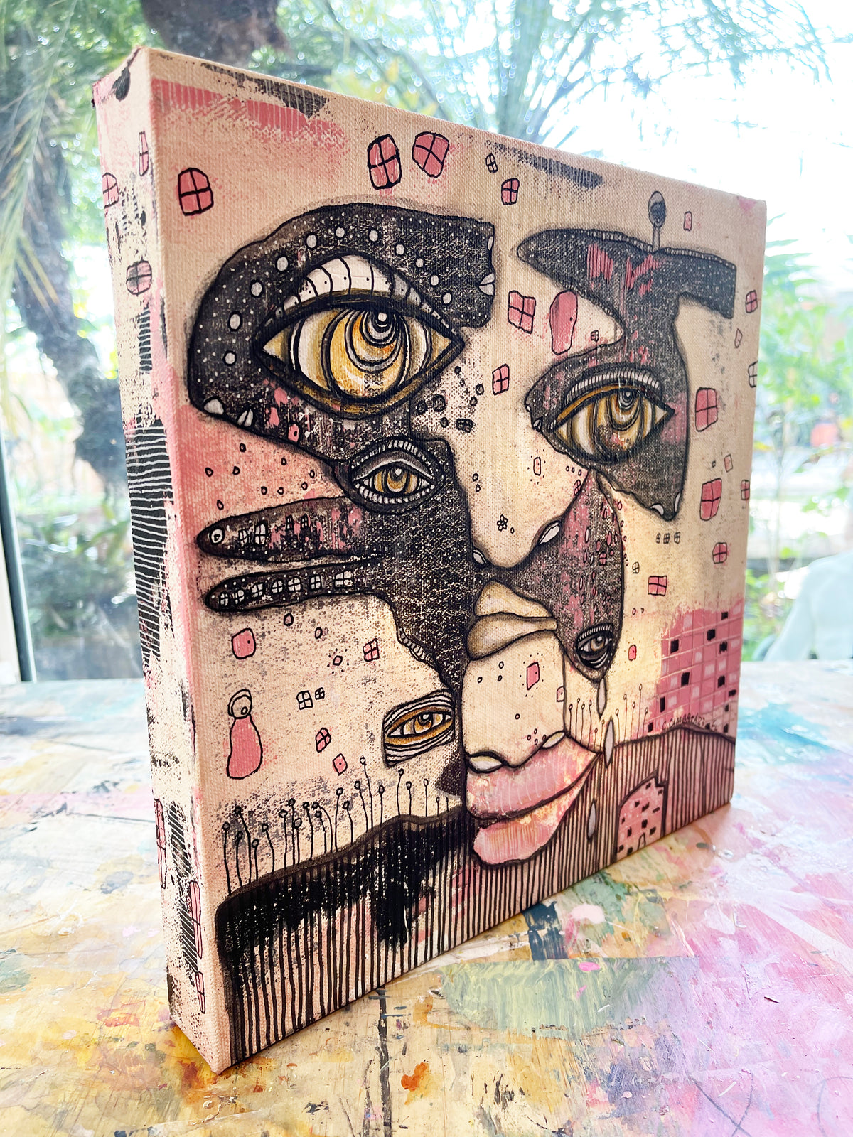 Original Fine Art on Canvas &#39;Patched Heart&#39;