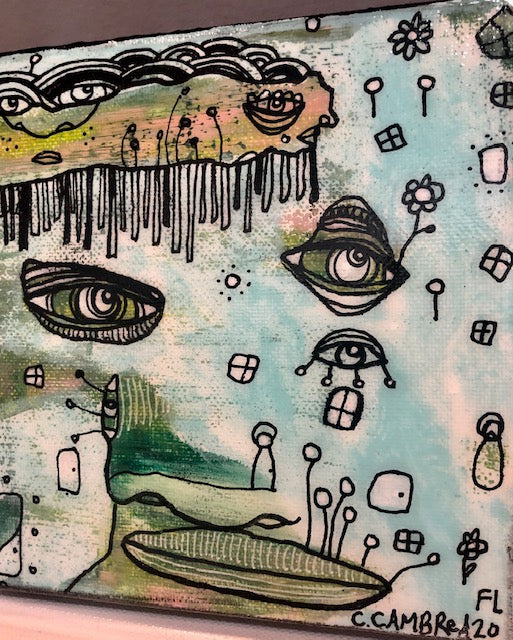 Original Fine Art on Canvas &#39;a black cloud is coming in&#39;