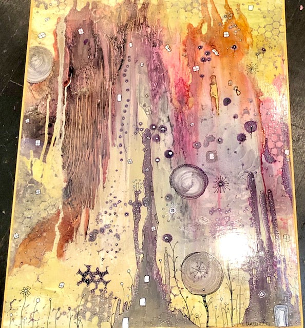 Original Abstract Fine Art &quot;Golden light&quot;