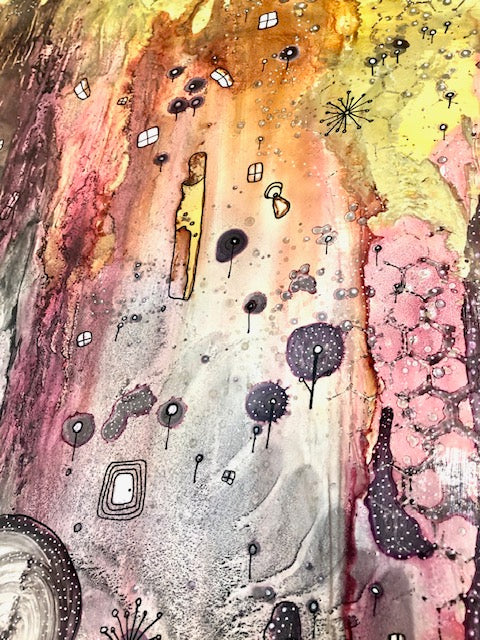 Original Abstract Fine Art &quot;Golden light&quot;