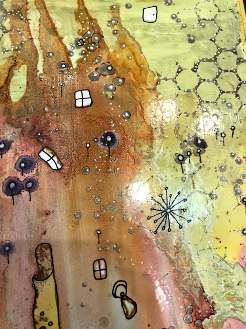 Original Abstract Fine Art &quot;Golden light&quot;