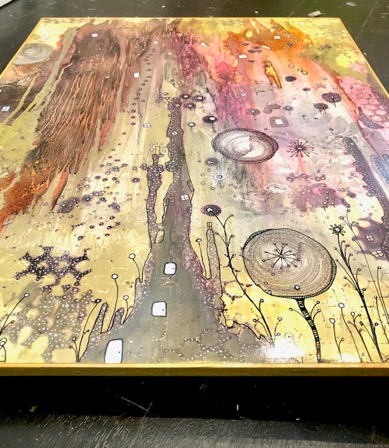 Original Abstract Fine Art &quot;Golden light&quot;