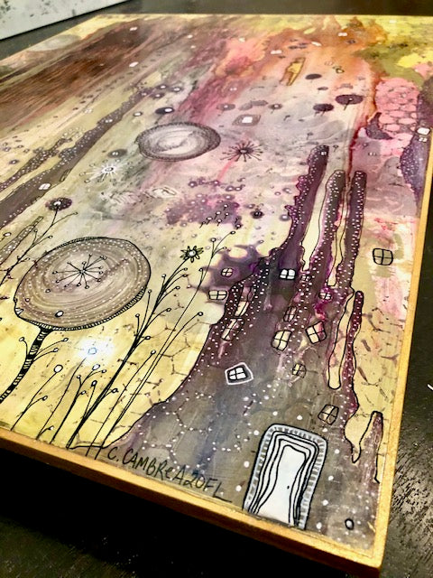 Original Abstract Fine Art &quot;Golden light&quot;