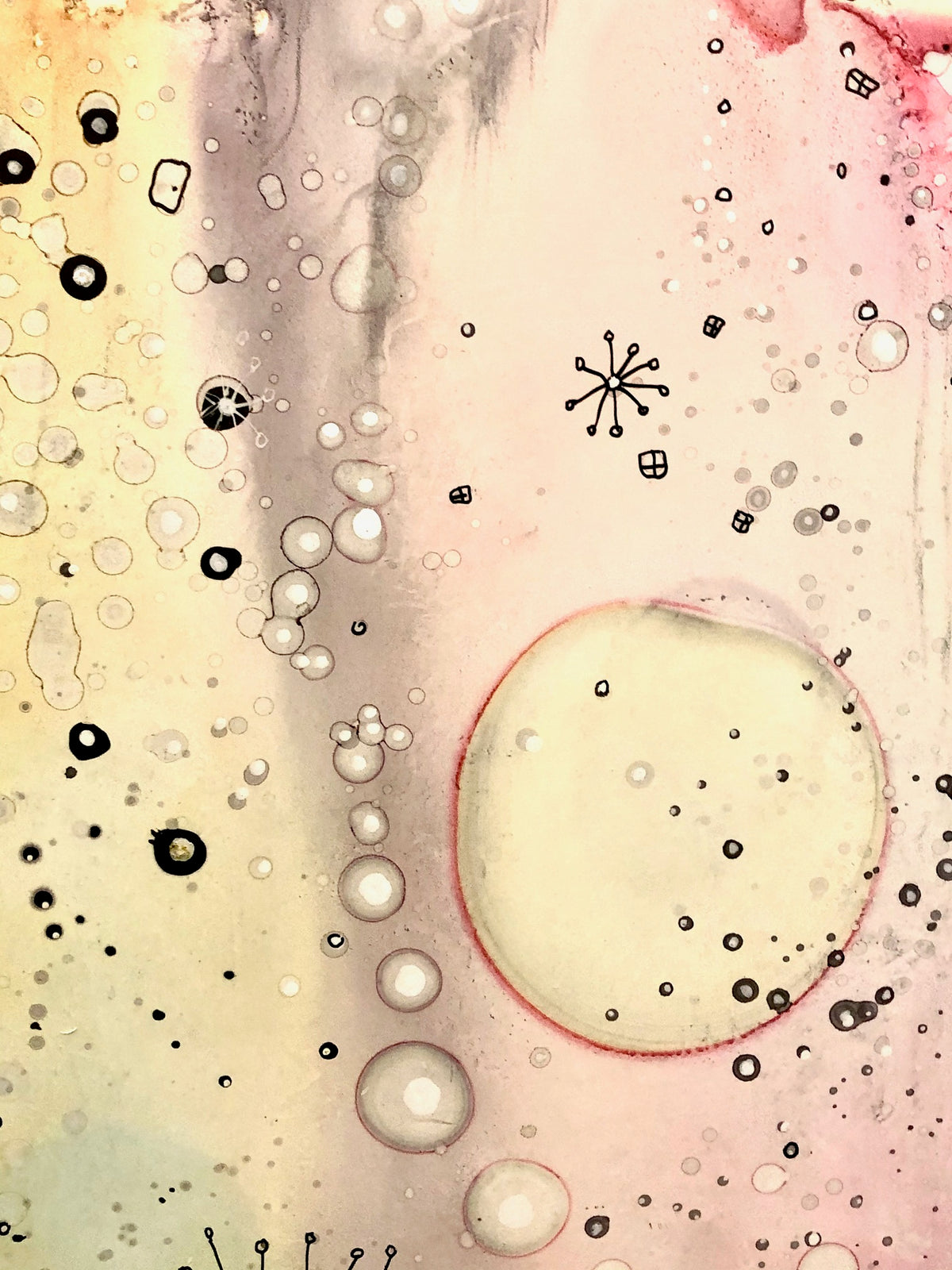 Original Abstract Fine Art &quot;Floating in the Organic City&quot;