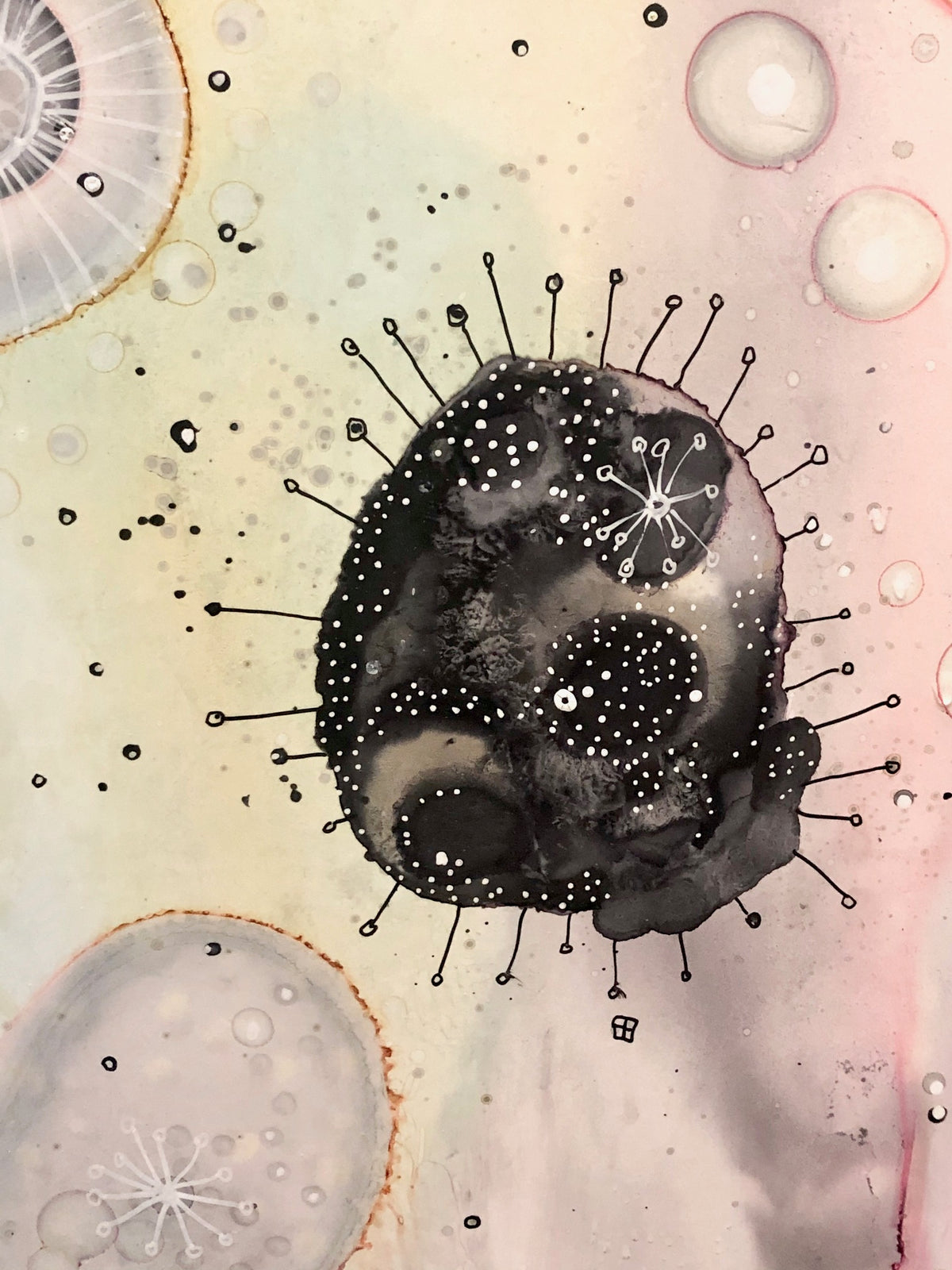 Original Abstract Fine Art &quot;Floating in the Organic City&quot;