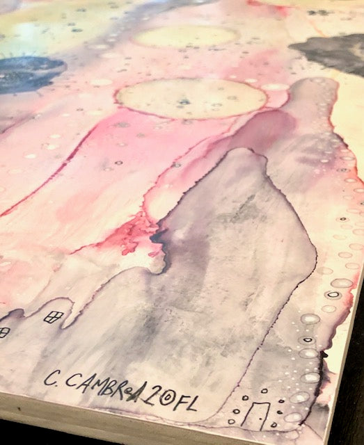 Original Abstract Fine Art &quot;Floating in the Organic City&quot;