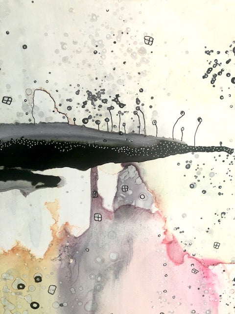 Original Abstract Fine Art &quot;Floating in the Organic City&quot;