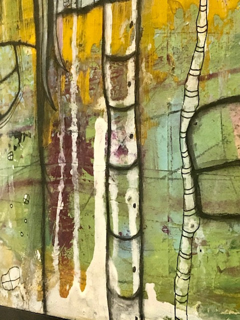 Original Abstract Fine Art &quot;Creatures in the city&quot;
