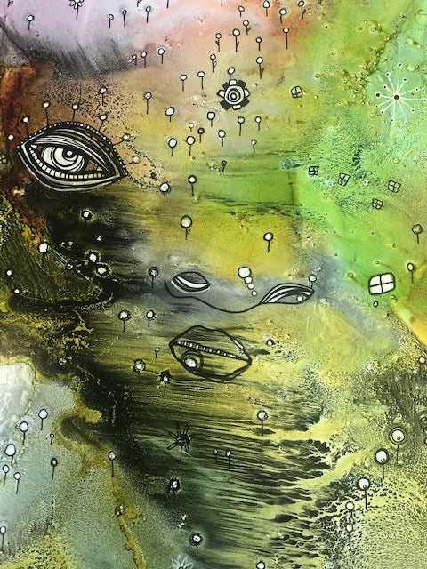 Original Abstract Fine Art &quot;Choose a door&quot;