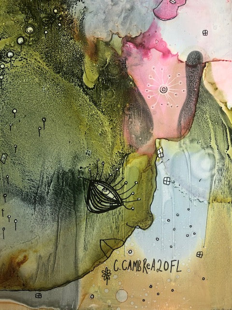 Original Abstract Fine Art &quot;Choose a door&quot;