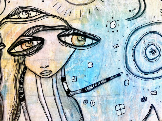 Original Fine Art &#39;Our Moon&#39;