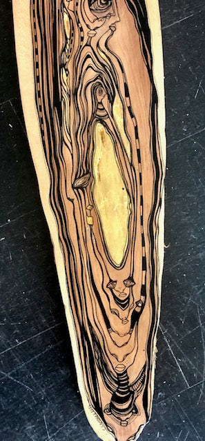 Original Abstract Fine Art &quot;The angel and her golden door&quot;