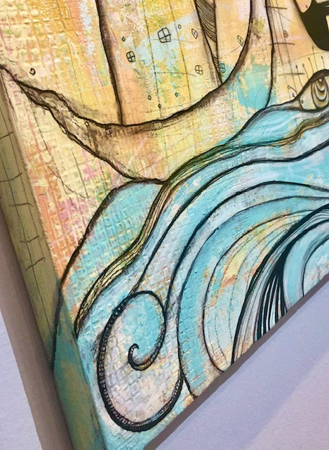 Original Fine Art &#39;Waiting by the Sea&#39;