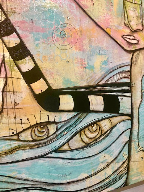 Original Fine Art &#39;Waiting by the Sea&#39;