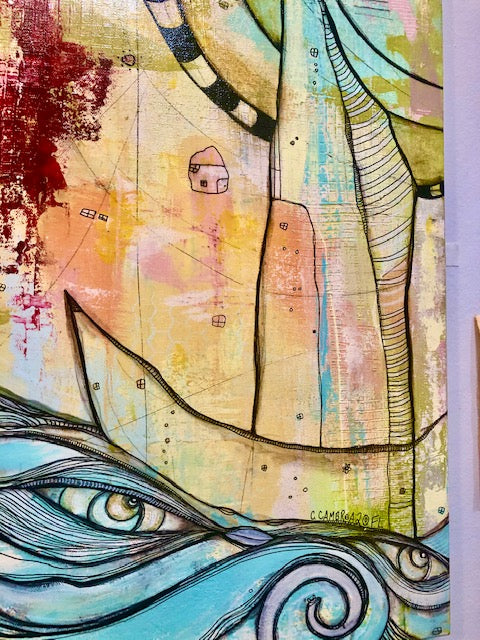 Original Fine Art &#39;Waiting by the Sea&#39;