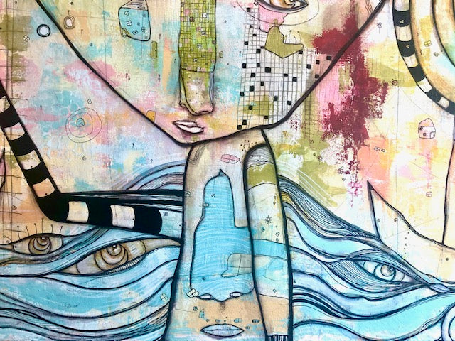 Original Fine Art &#39;Waiting by the Sea&#39;