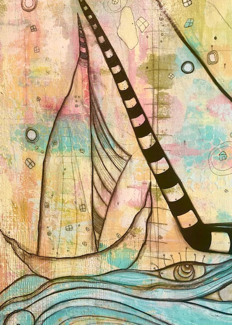 Original Fine Art &#39;Waiting by the Sea&#39;