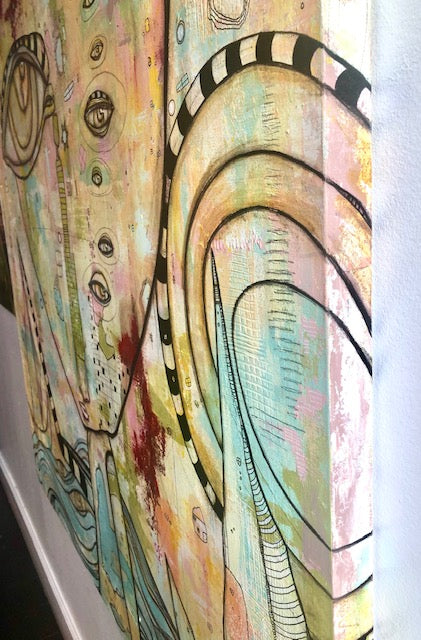 Original Fine Art &#39;Waiting by the Sea&#39;