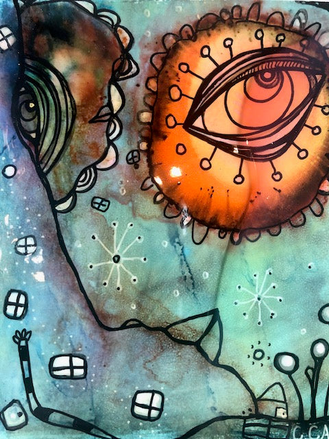 Original Fine Art 'Sun in my eye'