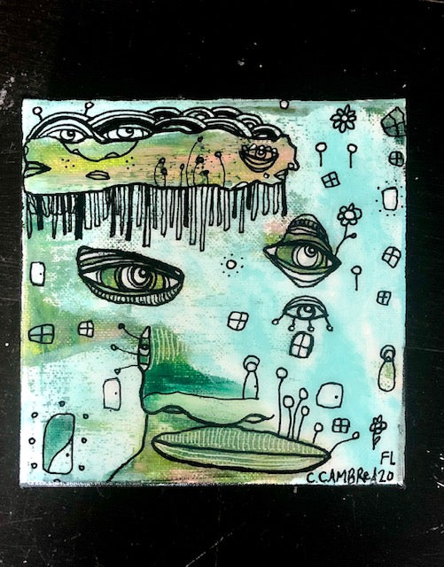 Original Fine Art on Canvas &#39;a black cloud is coming in&#39;