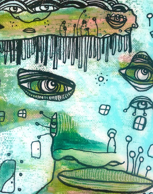 Original Fine Art on Canvas &#39;a black cloud is coming in&#39;