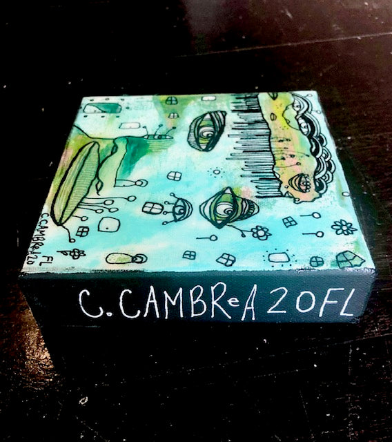 Original Fine Art on Canvas &#39;a black cloud is coming in&#39;