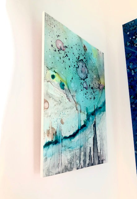 Original Abstract Fine Art &quot;Life in the blue city&quot;