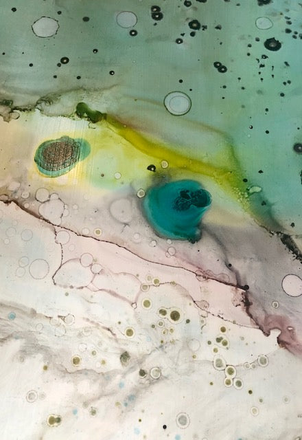 Original Abstract Fine Art &quot;Life in the blue city&quot;