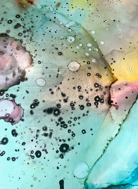 Original Abstract Fine Art &quot;Life in the blue city&quot;