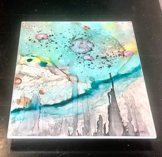 Original Abstract Fine Art &quot;Life in the blue city&quot;